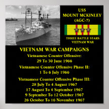 AFFISCH FÖR USS MOUNT MCKINLEY (AGC-7)