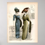 Affisch för vintageEdwardian mode