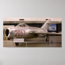 Affisch för vintagemilitärflygplan