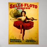 Affisch för vintagesells-Flotocirkus