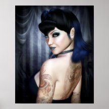 Affisch/kanfas för drottning för madamSophie vampy