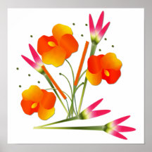 Affisch-Tropisk blomma