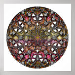 Affisch/tryck:  Metallisk Crystal Kaleidoscope