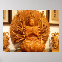 Affischen av Buddha med tusen räcker