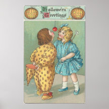 Affischer för klassiker för kort för vintageHallow