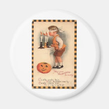 Affischer för klassiker för kort för vintageHallow Magnet För Kylskåp