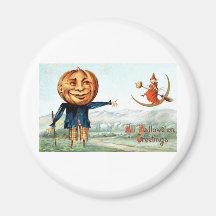 Affischer för klassiker för kort för vintageHallow Magnet För Kylskåp