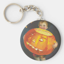 Affischer för klassiker för kort för vintageHallow Nyckelring