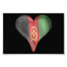 Afghanistan flagga i en hjärta foton