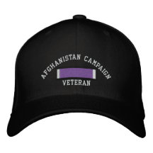 Afghanistan lilahjärta broderad keps