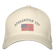 Afghanistan Vet med amerikanska flaggan Broderade Baseball Kepsar