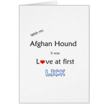 Afghansk hundaningdesign kort