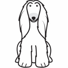 Afghansk hundhundtecknad photo cutouts
