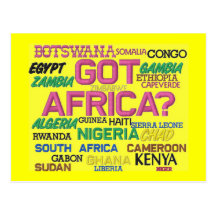 Africankoko anpassningsbarsamling vykort