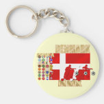 Afrika för Danmark 32 landflagga 2010 gåvor Nyckelringar