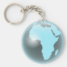 Afrikaexponeringsglasjordklot Nyckelringar