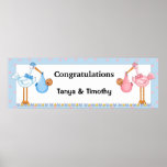 Afrikansk amerikan kopplar samman baby showerbanre print