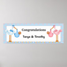 Afrikansk amerikan kopplar samman baby showerbanre print
