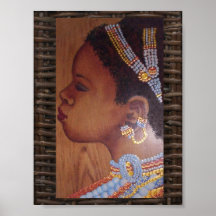 Afrikansk brud på basketväv posters