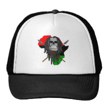 Afrikansk krigareskalle baseball hat