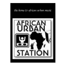 afrikansk stads- station vykort
