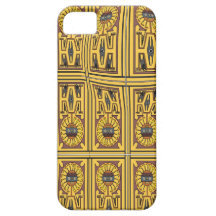 Afrikanskt solrosmönster iPhone 5 Case-Mate fodraler
