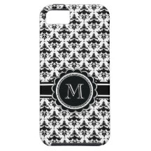 Afton för Monogram för formell svart Tieelegans da iPhone 5 Case-Mate Fodraler