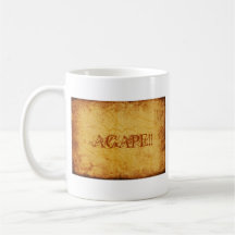 AGAPE!! …, RELIGIÖS KOPP KAFFE KOPPAR