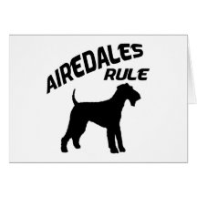 Airedales härskar hälsnings kort