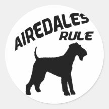 Airedales härskar klistermärke
