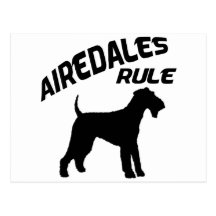 Airedales härskar vykort