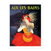 Aixen Les Bains reser affischen Vykort