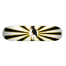 Akademiker locklutande med skolar färgsvart och gu skateboards