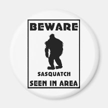 Akta sig av den Sasquatch affischen Magneter För Kylskåp