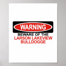 Akta sig av Larson Lakeview Bulldogge Print
