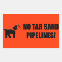 Aktivisthund: Inga Pipelines för TarSand Klistermärken