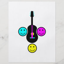 Akustisk design för gitarrSmiley CMYK Flygblad Designs