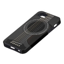 Akustisk gitarrsvart iPhone 5 Case-Mate fodraler