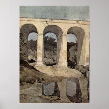 Akvedukten av Chirk vid John Sell Cotman Print