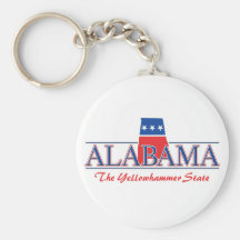 Alabama röd vit & blått Keychain Nyckel Ring