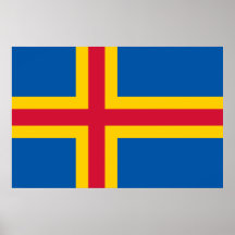 Aland Finland flagga Affischer