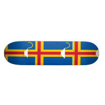Åland Finland flagga Anpassningsbara Skateboard