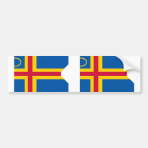 Åland Finland flagga Bildekal