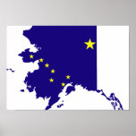 Alaska flaggakarta print