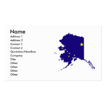 Alaska flaggakarta visitkort mallar