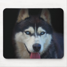 Alaskabo sledhund - blåögd siberian husky musmatta