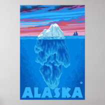 AlaskaIceberg tappning reser affischen