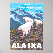 AlaskaMountain gettappning reser affischen