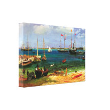 Albert Bierstadt - Nassau port Sträckt Canvastryck