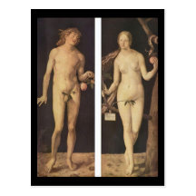 Albrecht Durer Adam och kväll Vykort